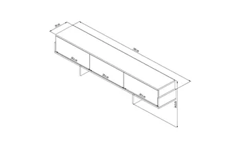 Brin Tv-bänk 180 cm - Natur/Vit - Möbler - TV- & Mediamöbler - TV bänk & mediabänk