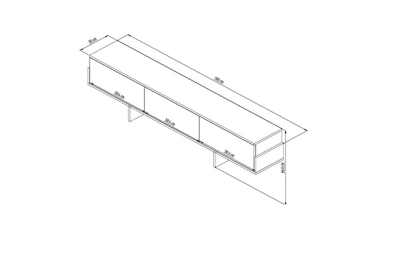 Brin Tv-bänk 180 cm - Natur/Vit - Möbler - TV- & Mediamöbler - TV bänk & mediabänk