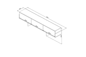 Brin Tv-bänk 180 cm - Natur/Vit - Möbler - TV- & Mediamöbler - TV bänk & mediabänk