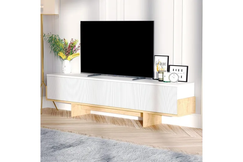 Brin Tv-bänk 180 cm - Natur/Vit - Möbler - TV- & Mediamöbler - TV bänk & mediabänk