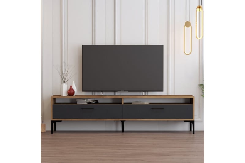 Brutorp Tv-bänk 180 cm - Valnöt/Antracit - Möbler - TV- & Mediamöbler - TV bänk & mediabänk