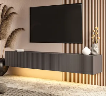 Bruveri TV-bänk 180x28,6x31,4 cm - Antracit - Möbler - TV- & Mediamöbler - TV bänk & mediabänk
