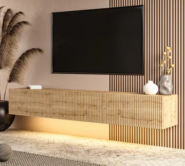Bruveri TV-bänk 180x28,6x31,4 cm - Sapphire Oak - Möbler - TV- & Mediamöbler - TV bänk & mediabänk
