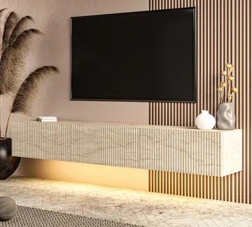 Bruveri TV-bänk 180x28,6x31,4 cm - Travertin - Möbler - TV- & Mediamöbler - TV bänk & mediabänk