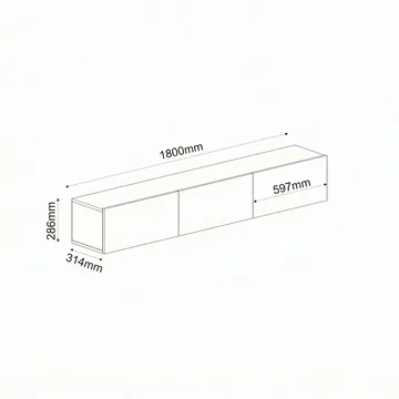 Bruveri TV-bänk 180x28,6x31,4 cm - Travertin - Möbler - TV- & Mediamöbler - TV bänk & mediabänk