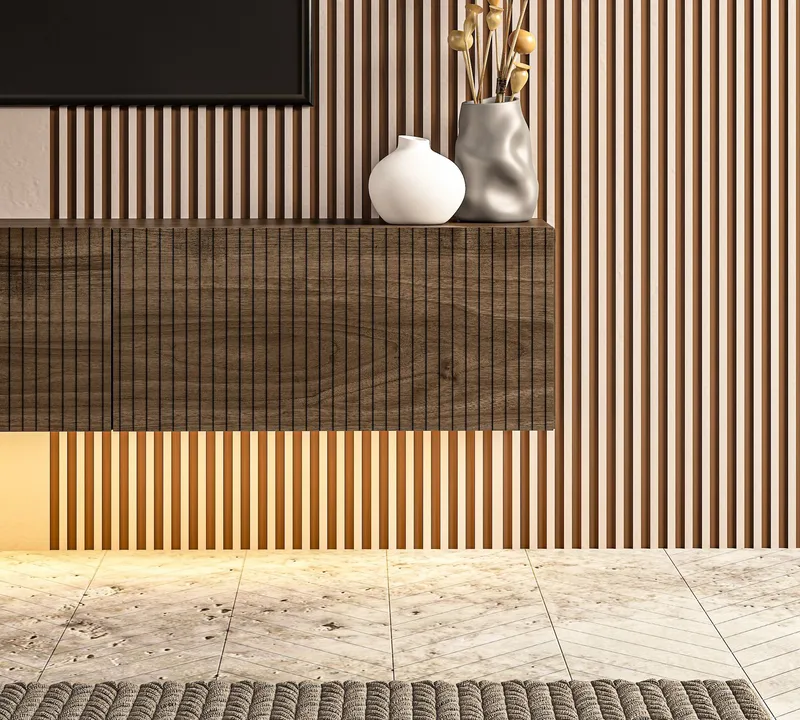 Bruveri TV-bänk 180x28,6x31,4 cm - Valnöt - Möbler - TV- & Mediamöbler - TV bänk & mediabänk