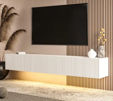 Bruveri TV-bänk 180x28,6x31,4 cm - Vit - Möbler - TV- & Mediamöbler - TV bänk & mediabänk