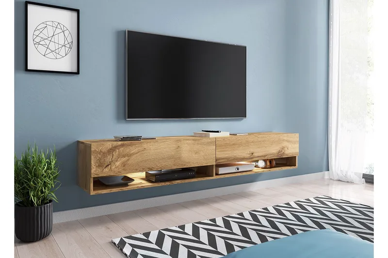 Brya TV-bänk 180x32x30 cm - Trä/natur - Möbler - TV- & Mediamöbler - TV bänk & mediabänk