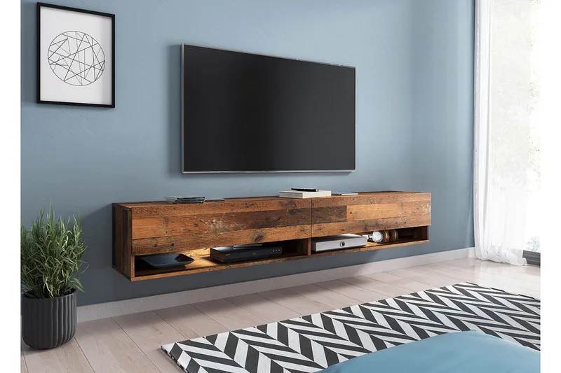 Brya Tv-skåp 180 cm RGB LED - Natur - Möbler - TV- & Mediamöbler - TV bänk & mediabänk