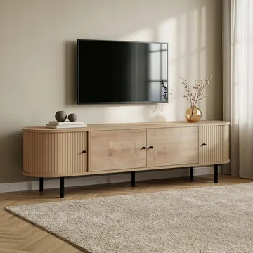 Bryric Tv-bänk 180 cm - Sapphire Oak/Svart - Möbler - TV- & Mediamöbler - TV bänk & mediabänk