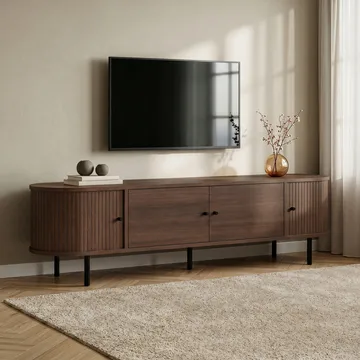Bryric Tv-bänk 180 cm - Valnöt/Svart - Möbler - TV- & Mediamöbler - TV bänk & mediabänk