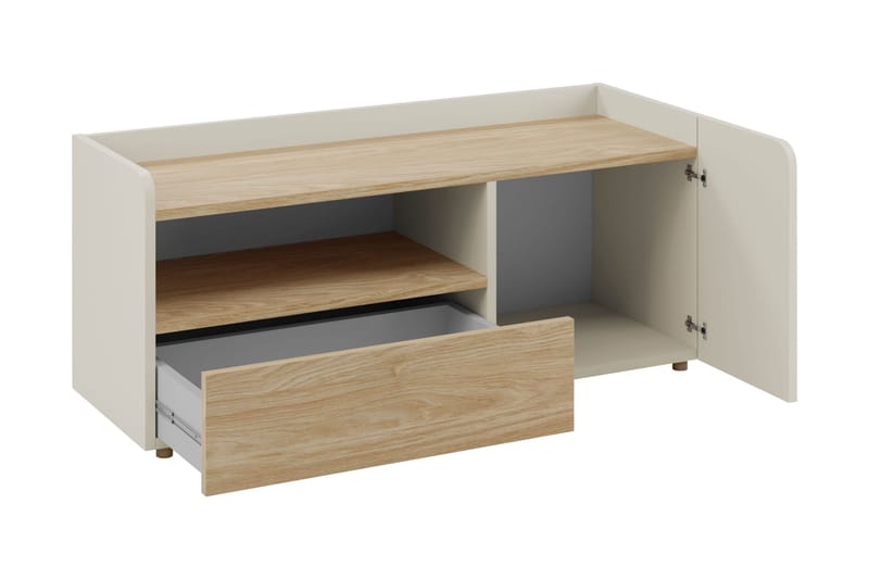 Buhan Tv-bänk 120 cm - Beige/Brun - Möbler - TV- & Mediamöbler - TV bänk & mediabänk