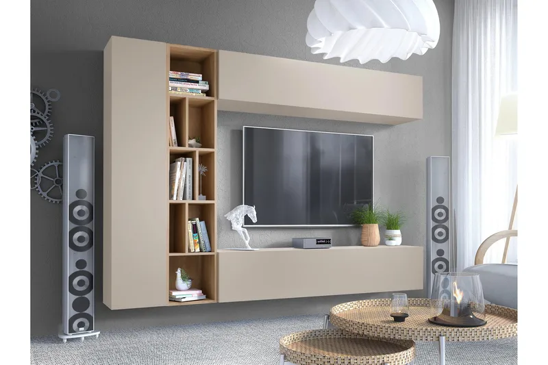 Bulet Tv-möbelset 224x33 cm - Beige - Möbler - TV- & Mediamöbler - TV-möbelset