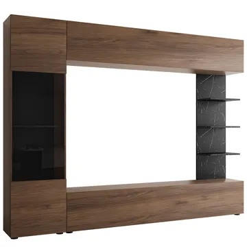 Bunda Tv väggenhet 250 cm - brun - Möbler - TV- & Mediamöbler - TV-möbelset