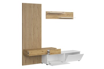 Bunkar Tv-möbelset 210x43 cm - Brun/Svart - Möbler - TV- & Mediamöbler - TV-möbelset