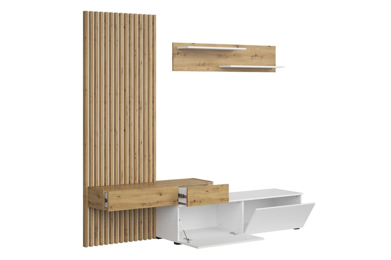 Bunkar Tv-möbelset 210x43 cm - Brun/Svart - Möbler - TV- & Mediamöbler - TV-möbelset