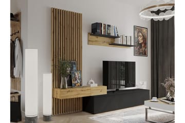 Bunkar Tv-möbelset 250x43 cm - Brun/Svart - Möbler - TV- & Mediamöbler - TV-möbelset
