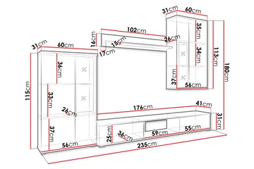 Bunta Tv-möbelset - Brun - Möbler - TV- & Mediamöbler - TV-möbelset