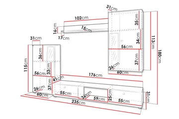 Bunta Tv-möbelset - Brun - Möbler - TV- & Mediamöbler - TV-möbelset