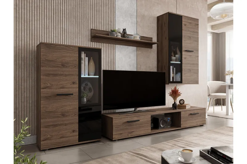 Bunta Tv-möbelset, Brun