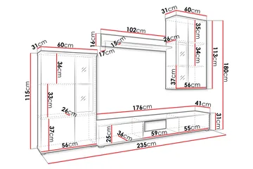 Bunta Tv-möbelset - Brun - Möbler - TV- & Mediamöbler - TV-möbelset