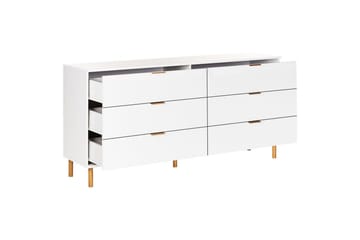 Byrå Walpole Vitt, guld - Vitt, guld - Förvaring - Förvaringsmöbler - Byrå