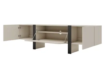 Calvenn Golvstående TV Bänk 200 cm med Förvaring i Målat Trä - Beige - Möbler - TV- & Mediamöbler - TV bänk & mediabänk
