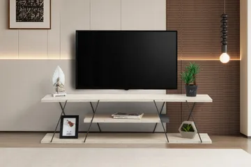 Canaz Tv-bänk 120 cm - Svart/Marmor - Möbler - TV- & Mediamöbler - TV bänk & mediabänk