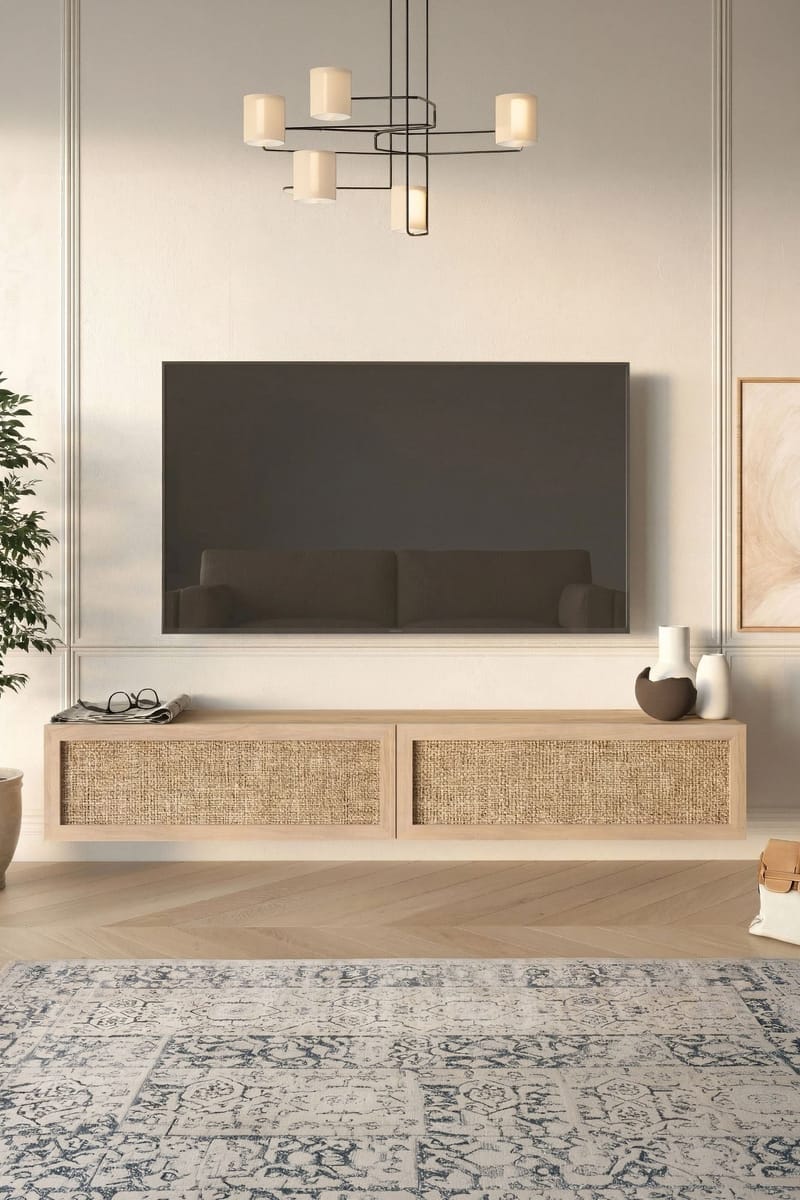 Canto TV-bänk 180x29,6x29,8 cm - Ek - Möbler - TV- & Mediamöbler - TV bänk & mediabänk
