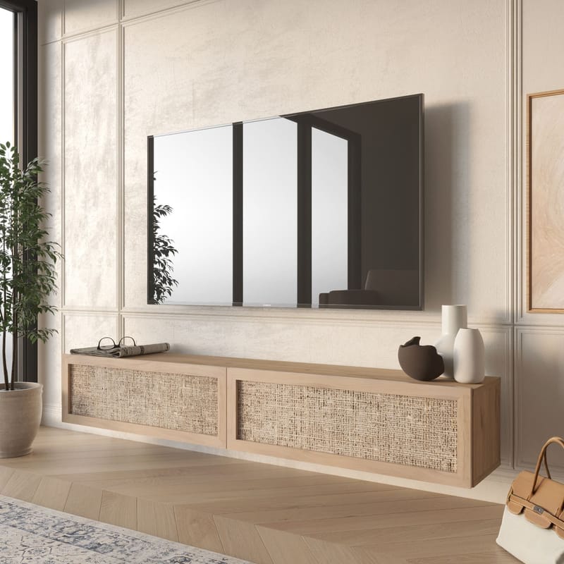 Canto TV-bänk 180x29,6x29,8 cm - Ek - Möbler - TV- & Mediamöbler - TV bänk & mediabänk