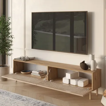 Canto TV-bänk 180x43,3x31,6 cm - Ek - Möbler - TV- & Mediamöbler - TV bänk & mediabänk