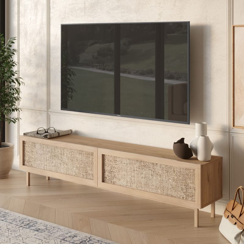Canto TV-bänk 180x43,3x31,6 cm - Ek - Möbler - TV- & Mediamöbler - TV bänk & mediabänk