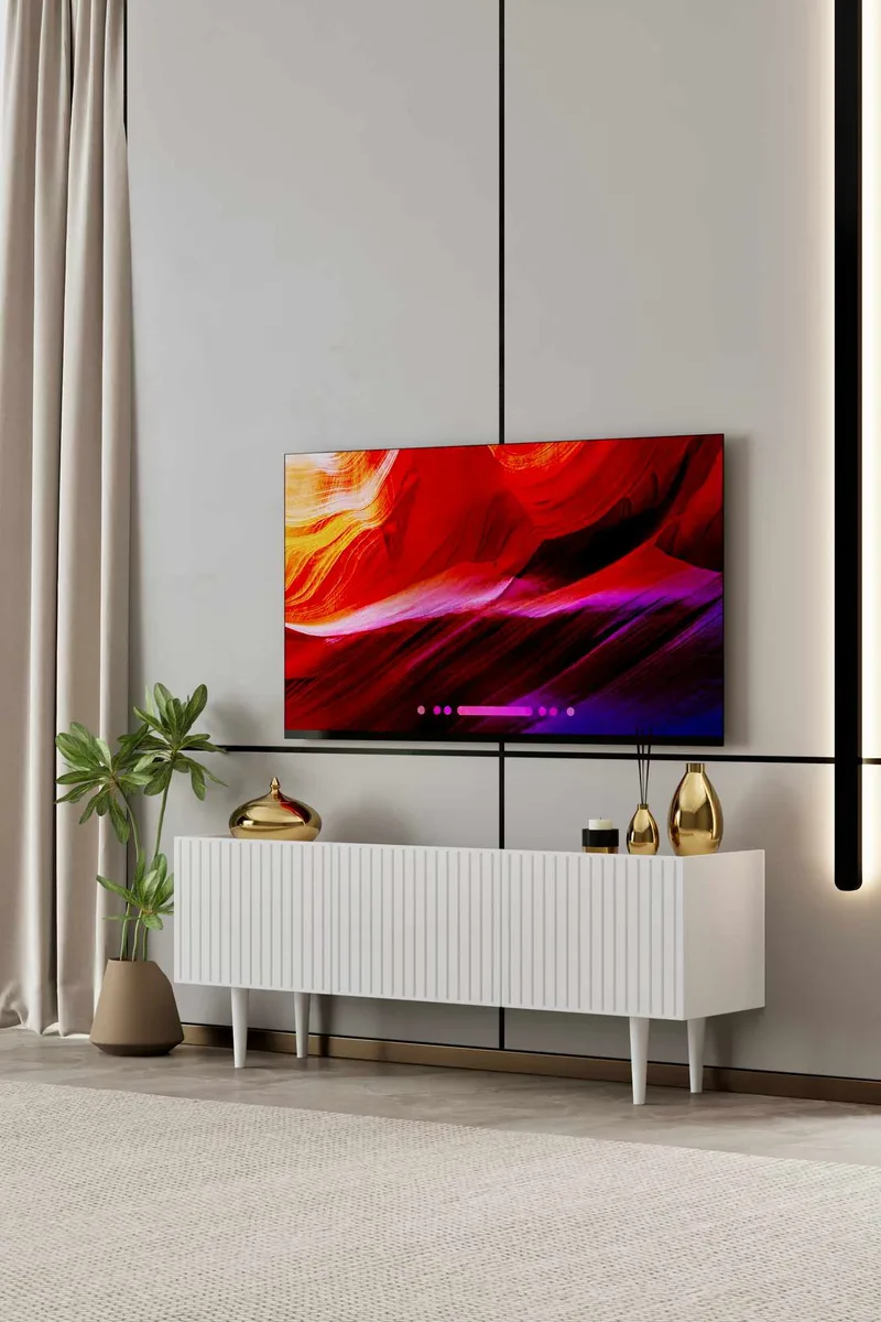 Capella TV-bänk 120x50x29 cm - Vit - Möbler - TV- & Mediamöbler - TV bänk & mediabänk