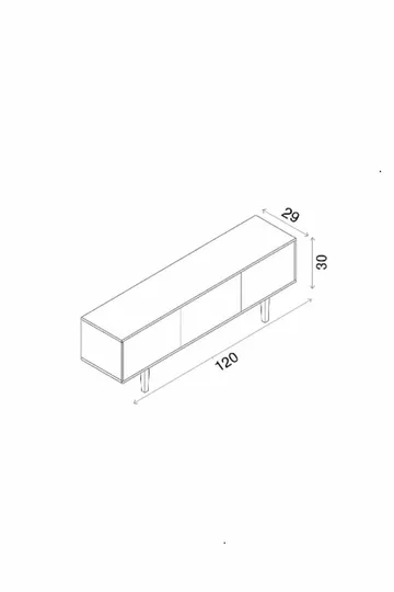 Capella TV-bänk 120x50x29 cm - Vit - Möbler - TV- & Mediamöbler - TV bänk & mediabänk