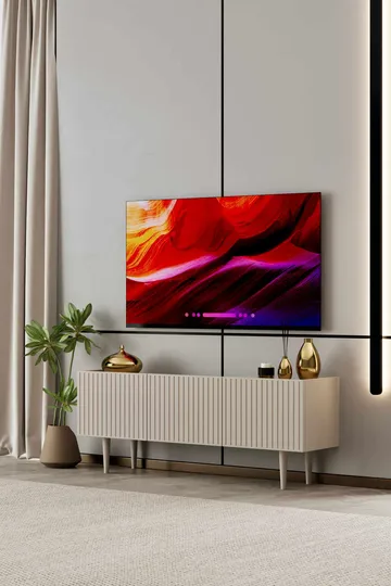 Capella TV-bänk 140x50x29 cm - Sandsten - Möbler - TV- & Mediamöbler - TV bänk & mediabänk