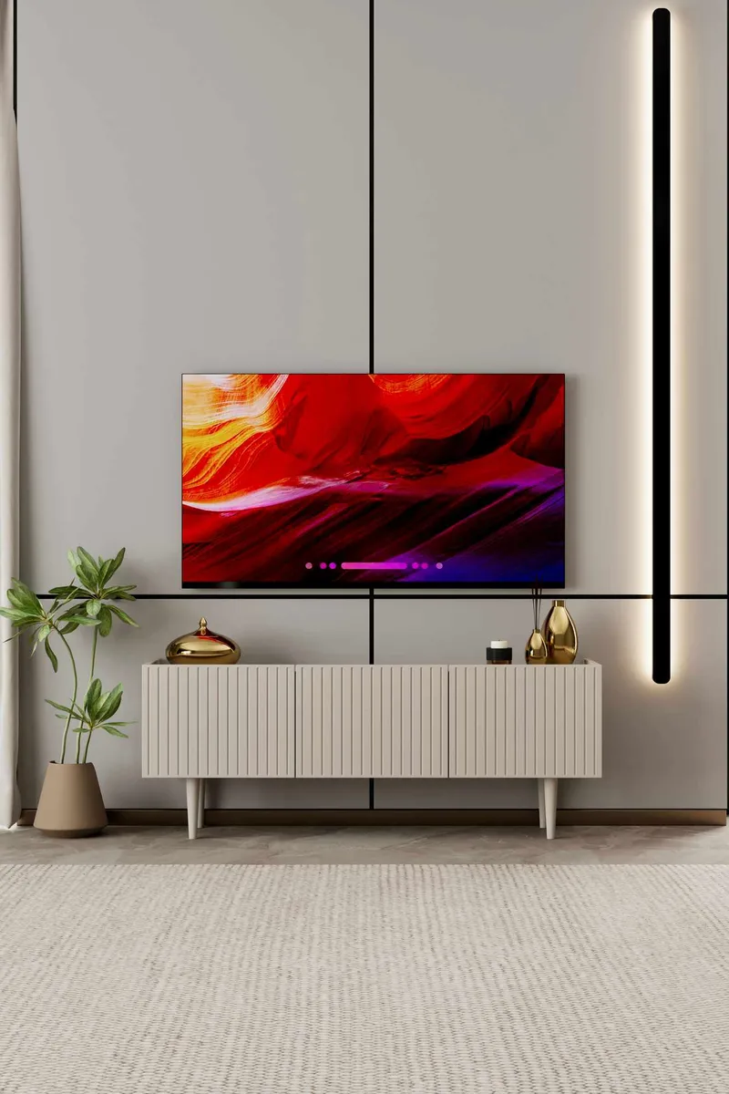 Capella TV-bänk 140x50x29 cm - Sandsten - Möbler - TV- & Mediamöbler - TV bänk & mediabänk