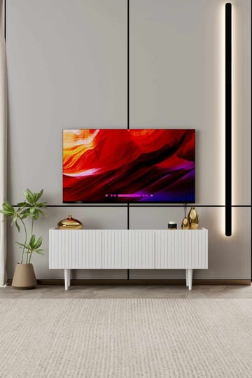 Capella TV-bänk 140x50x29 cm - Vit - Möbler - TV- & Mediamöbler - TV bänk & mediabänk
