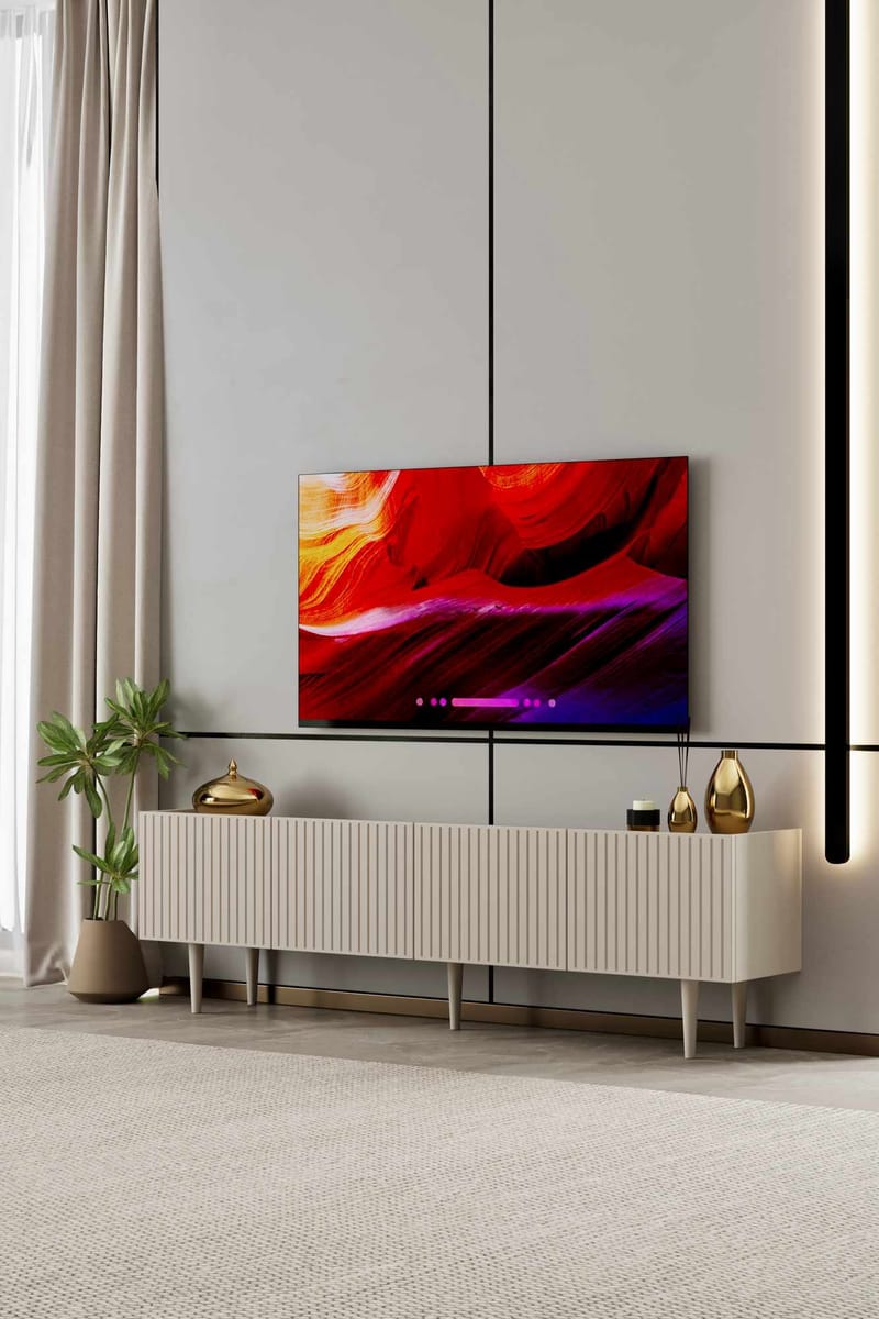 Capella TV-bänk 160x50x29 cm - Sandsten - Möbler - TV- & Mediamöbler - TV bänk & mediabänk