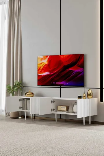 Capella TV-bänk 160x50x29 cm - Vit - Möbler - TV- & Mediamöbler - TV bänk & mediabänk