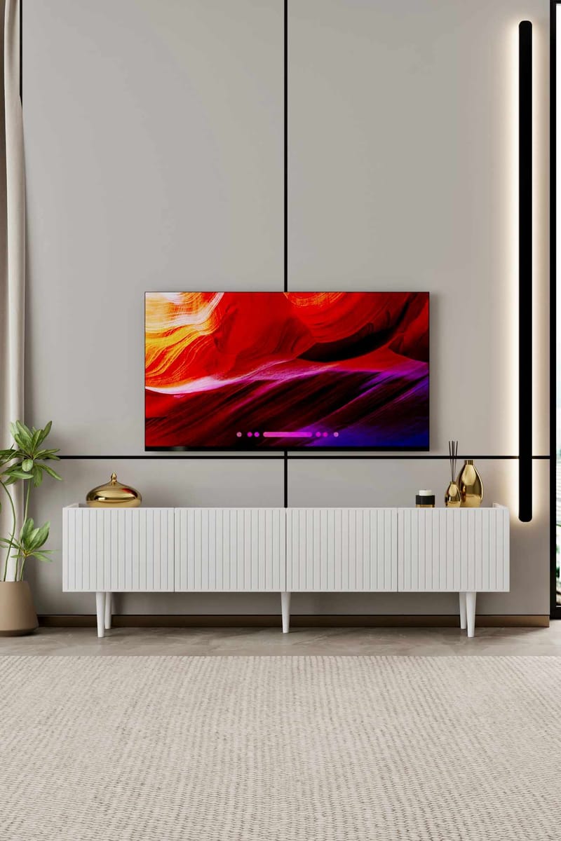 Capella TV-bänk 160x50x29 cm - Vit - Möbler - TV- & Mediamöbler - TV bänk & mediabänk