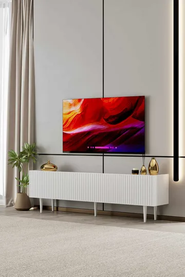 Capella TV-bänk 160x50x29 cm - Vit - Möbler - TV- & Mediamöbler - TV bänk & mediabänk