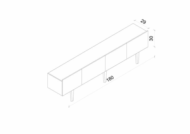 Capella TV-bänk 180x50x29 cm - Sandsten - Möbler - TV- & Mediamöbler - TV bänk & mediabänk
