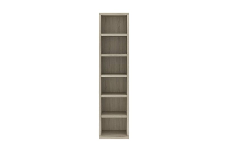 CD-hylla sonoma-ek 21x20x88 cm spånskiva - CD-hylla & DVD-hylla