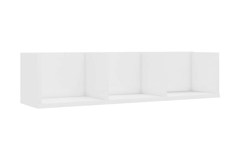 CD-hylla vit högglans 75x18x18 cm spånskiva - CD-hylla & DVD-hylla