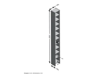Hallo CD-hylla 20 cm - Betong - Möbler - TV- & Mediamöbler - CD-hylla & DVD-hylla
