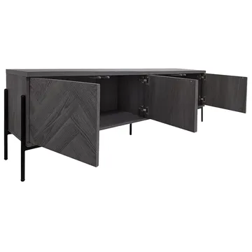Charlene Tv-bänk 175 cm - Grå fiskbensek / grå ek - Möbler - TV- & Mediamöbler - TV bänk & mediabänk