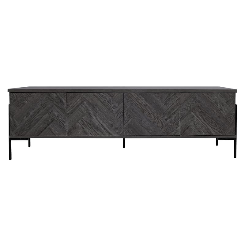 Charlene Tv-bänk 175 cm - Grå fiskbensek / grå ek - Möbler - TV- & Mediamöbler - TV bänk & mediabänk