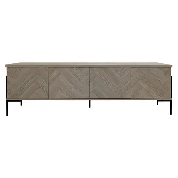 Charlene Tv-bänk 175 cm - Naturfärgad fiskbensek / naturek - Möbler - TV- & Mediamöbler - TV bänk & mediabänk