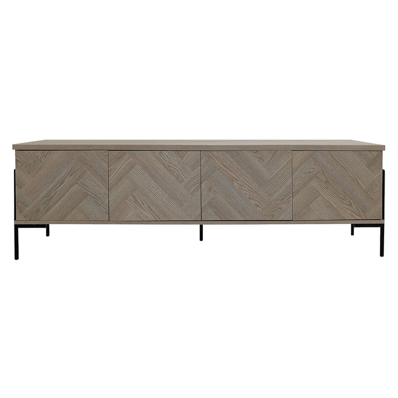 Charlene Tv-bänk 175 cm - Naturfärgad fiskbensek / naturek - Möbler - TV- & Mediamöbler - TV bänk & mediabänk