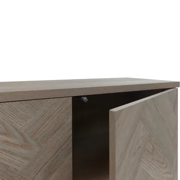 Charlene Tv-bänk 175 cm - Naturfärgad fiskbensek / naturek - Möbler - TV- & Mediamöbler - TV bänk & mediabänk